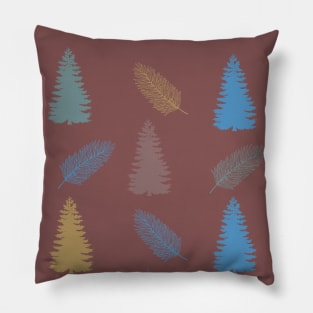 Cute  Pine Tree Leaves Pattern Pillow