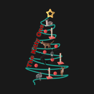 Kitty Cat Xmas Tree T-Shirt