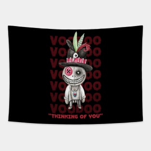 Voodoo Doll Thinking Of You Halloween Tapestry