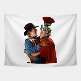 jed and octavius hug Tapestry