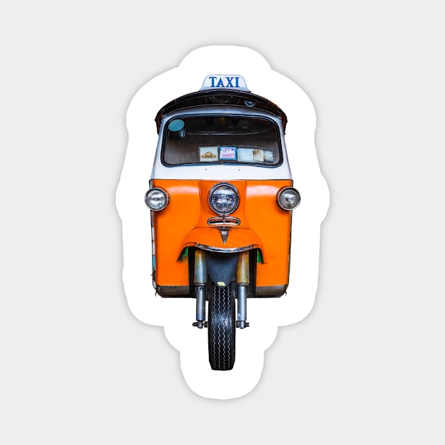 Grungy Thai Tuk-Tuk Taxi Magnet by mrdoomits