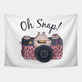 Funny Oh Snap! Vintage Camera Photography Tapestry