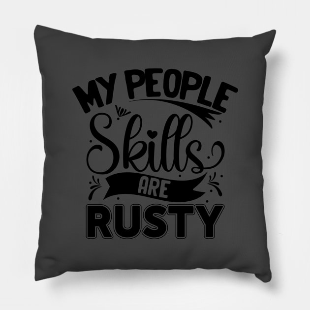 Castiel quote My people skills are rusty Pillow by rotesirrlicht