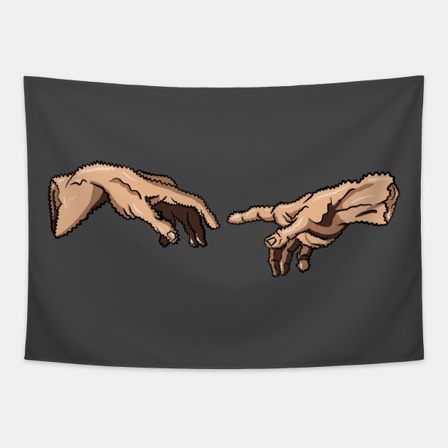 Squiggly hands Tapestry by Jeffmore