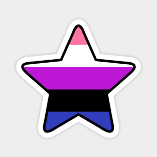 Genderfluid Pride Star Magnet