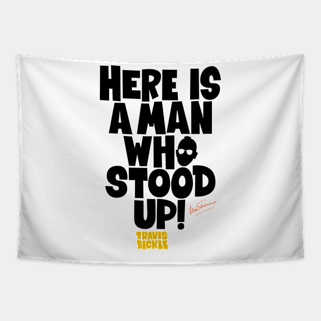 Taxi Driver 'Here Is a Man Who Stood Up ‚ Shirt Design - Martin Scorsese Classic Tapestry by Boogosh