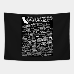 San Diego Map Tapestry
