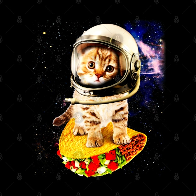 Space Cat Riding Tacos by CovidStore