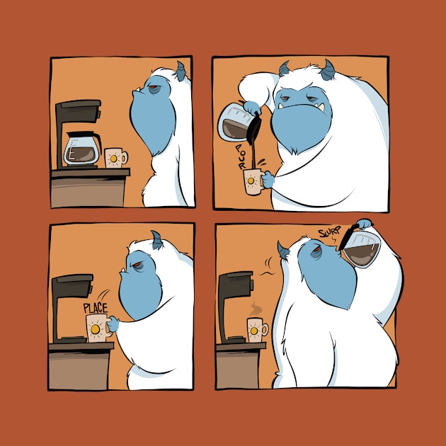 Coffee Yeti pours a fresh cup. by westinchurch