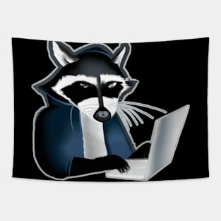 Raccoon Hacker Tapestry