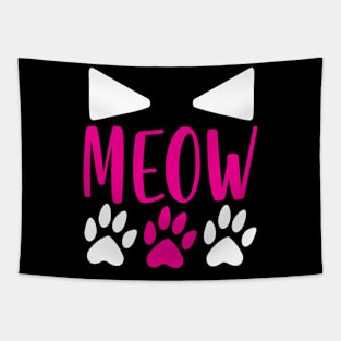 Meow Funny Cat Gift Tapestry