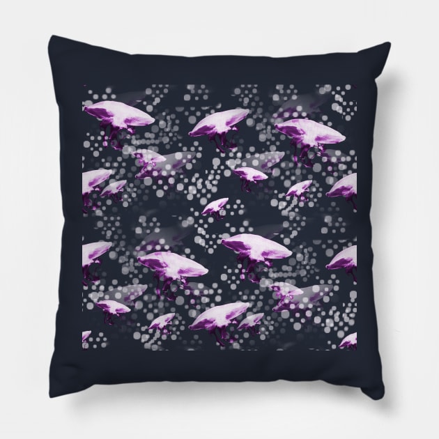 Pink Jellyfish Pillow by CarolineArts