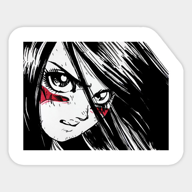 Battle Angel Alita Manga Art Alita Battle Angel Sticker