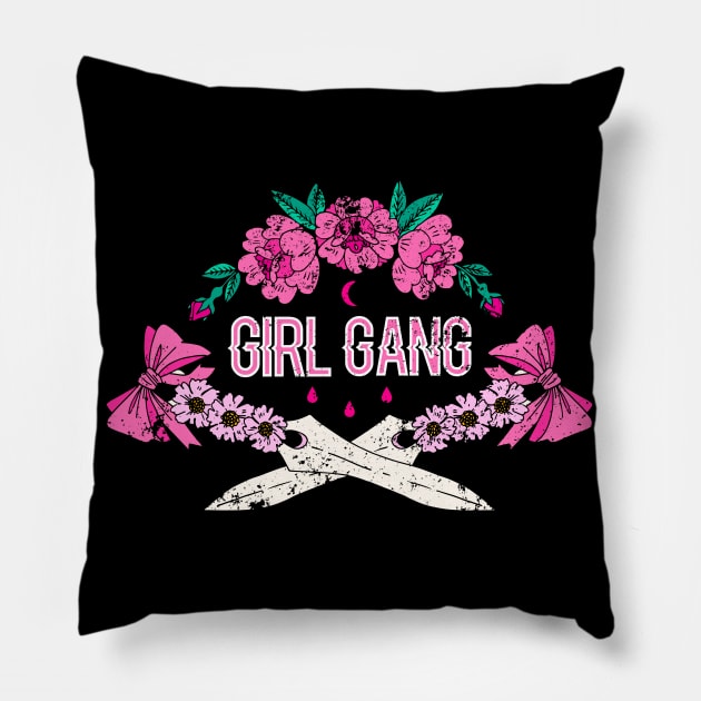 Girl Gang Pillow by NJORDUR