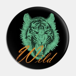 Artistic tiger head Pin