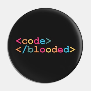 Code-Blooded with Syntax Colors Pin