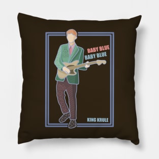 King Krule Baby Blue Retro Design Pillow