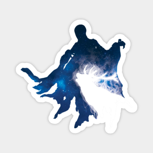 Harry Potter Dementors And Patronus Blue Galaxy Expecto Patronum Marauders Prongs Gryffindor Potterhead Severus Snape Always Expecto Patronum Magnet Teepublic Au