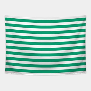 Stripes - Green + White Tapestry