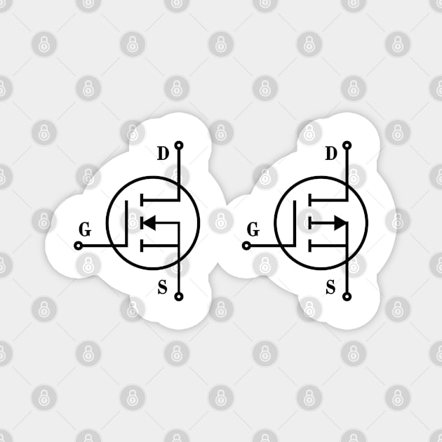 Mosfet Symbol Magnet by ScienceCorner