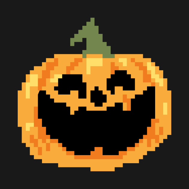 Scary Pumpkin Pixel Art by Pian45