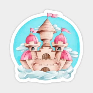 Fairytale Watercolor Castle Magnet