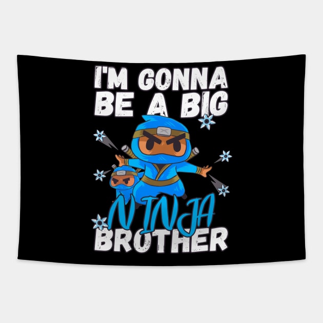 I'm Gonna Be A Big Ninja Brother New Sibling Announcement Tapestry by auviba-design