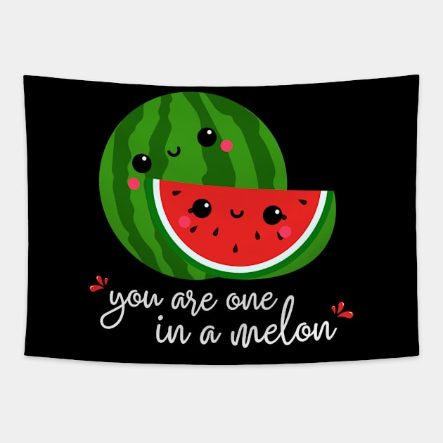 You are one in a melon - cute watermelon Tapestry by Ingridpd