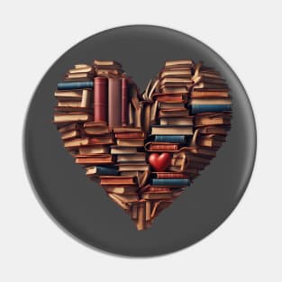 Book heart Pin