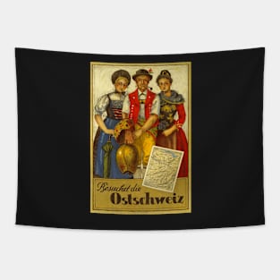 Besuchet die Ostschweiz,Visit Eastern Switzerland, Travel Poster Tapestry