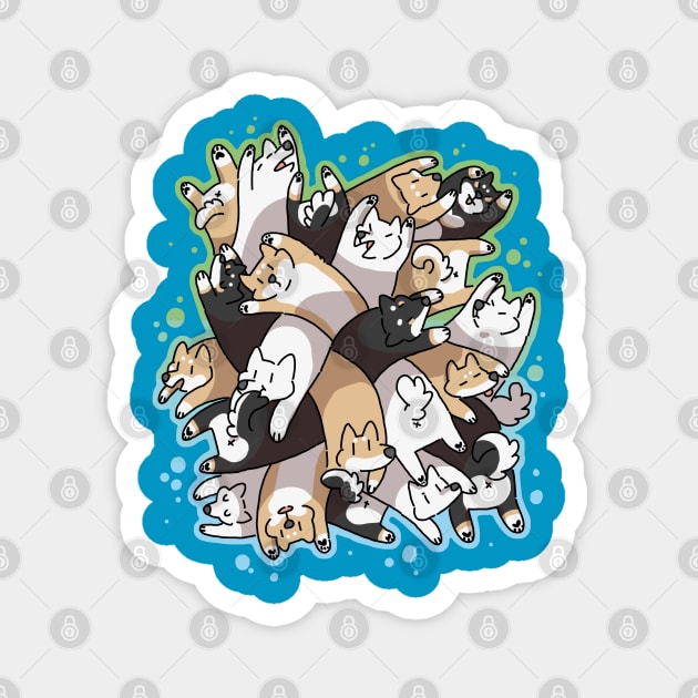 Dog Pile Magnet by goccart