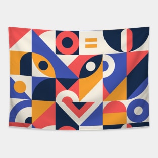 Bauhaus geometric #1 Tapestry