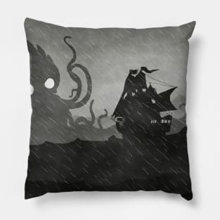 Rainy Ship & Kraken Pillow