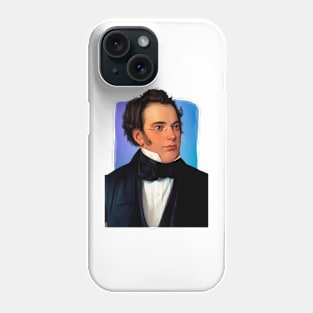 Austrian Composer Franz Schubert illustration Phone Case