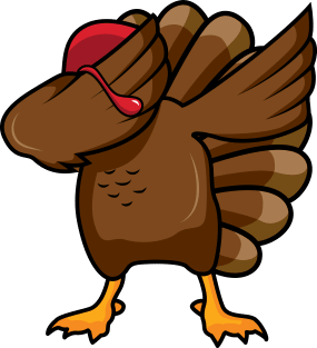 'Dabbing Turkey' Funny Thanksgiving Turkey Magnet