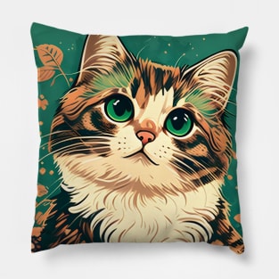 Vintage cat lover Pillow