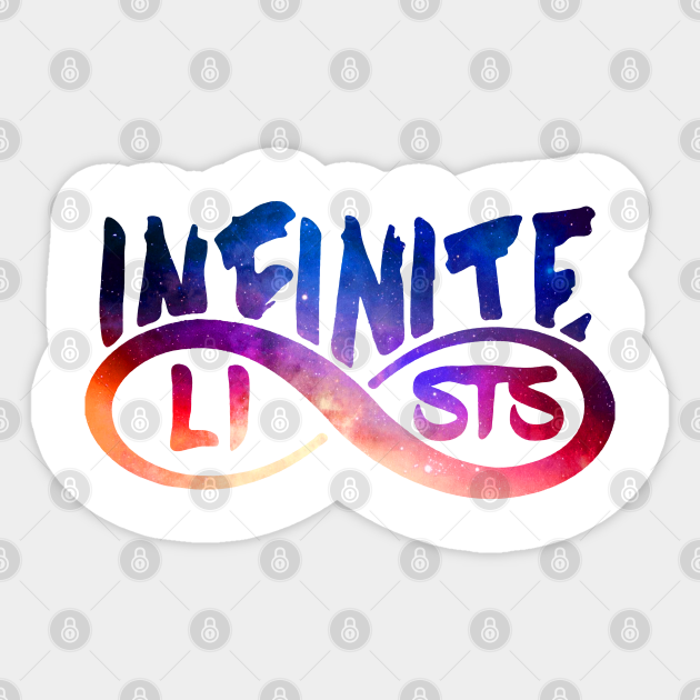 infinite lists Merch - Infinite Lists - Sticker