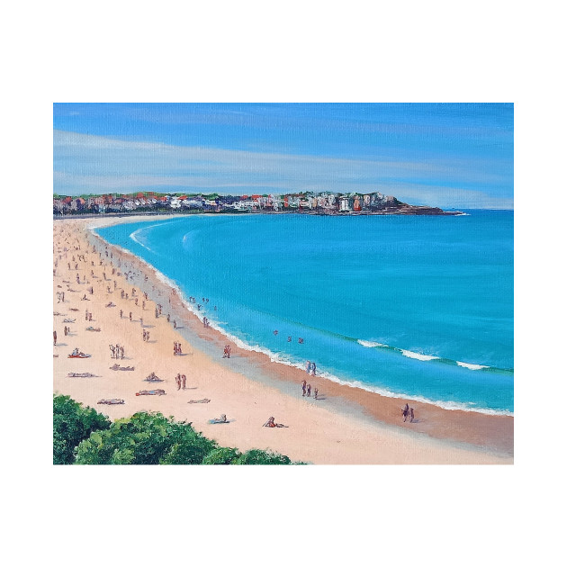 Bondi Beach Sydney Original Painting Beach Kids T Shirt