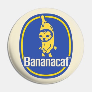 Banana Cat Meme | Happy | Banana Brand Sticker Pin