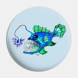 Blue Anglerfish Pin