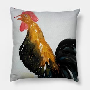 Noisy Rooster strutting its stuff Pillow