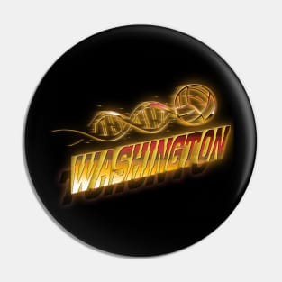 Graphic Basketball Washington Proud Name Teams Vintage Pin