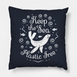 Keep The Sea Plastic Free - Sea Lion Pillow