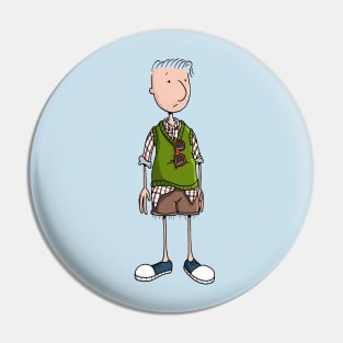 Hipster Doug Pin