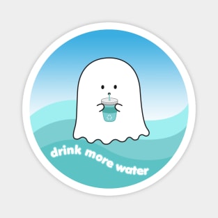 Gordie the Ghost (drink more water) | by queenie's cards Magnet