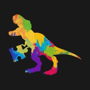 Autism Colourful Dinosaur T-Shirt