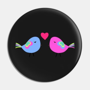 Cute birds in love Pin