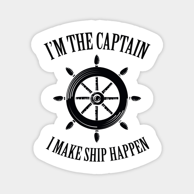 Captain Funny Boat Lover Dad Gift Magnet by macshoptee