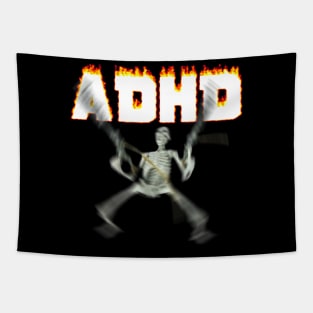 ADHD Skeleton Meme Tapestry