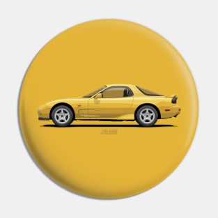 RX7 FD3S Competition Yellow Mica Pin